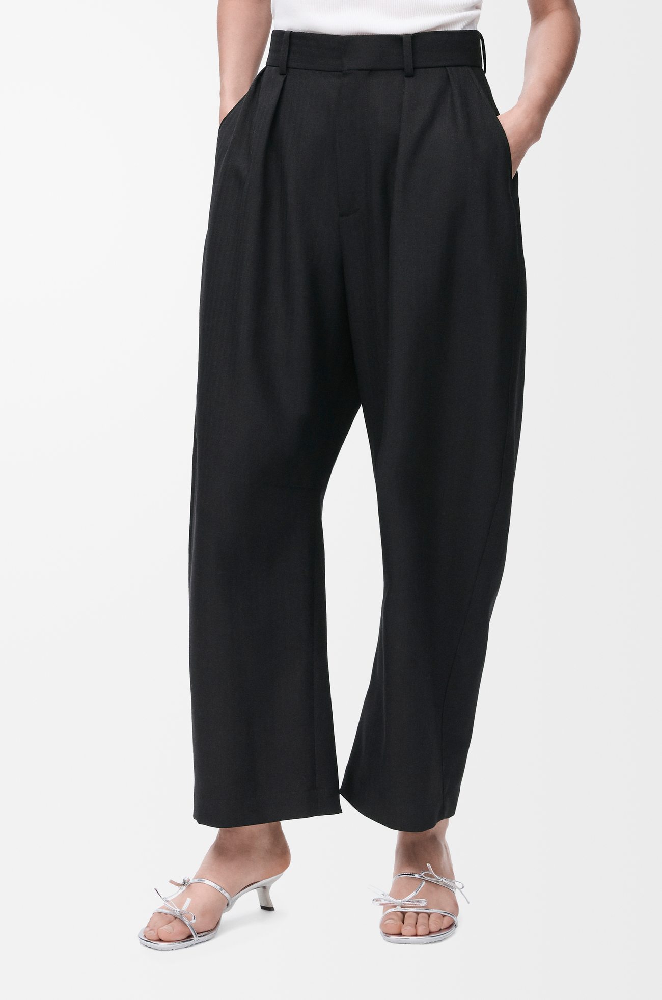 LOEWE Barrel trousers in wool Black