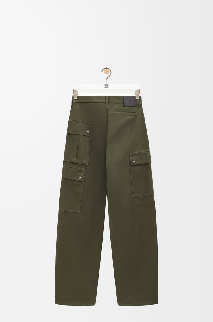 LOEWE カーゴ トラウザーズ（ナパカーフ&コットン） ブラック/カーキグリーン
