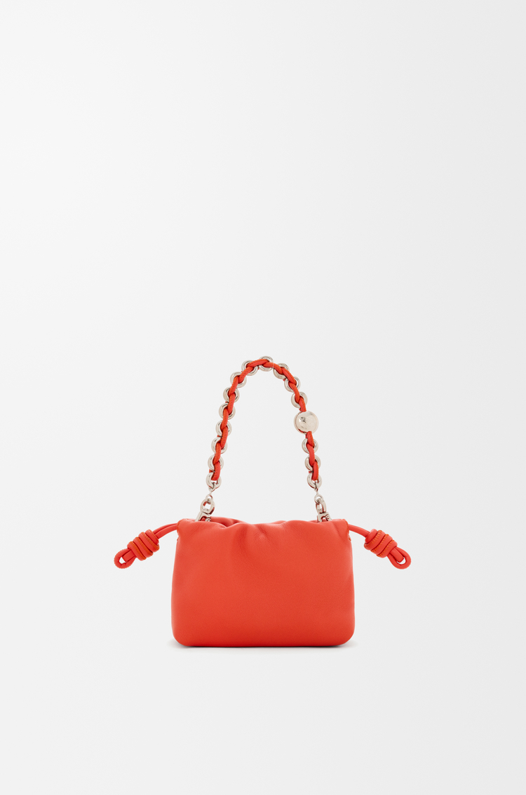 LOEWE 나노 플라멩코 펄스 - 멜로우 나파 램스킨 선라이즈 오렌지