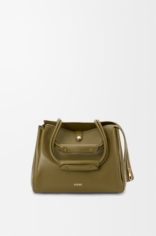 LOEWE Medium Madrid bag in supple calfskin Olive