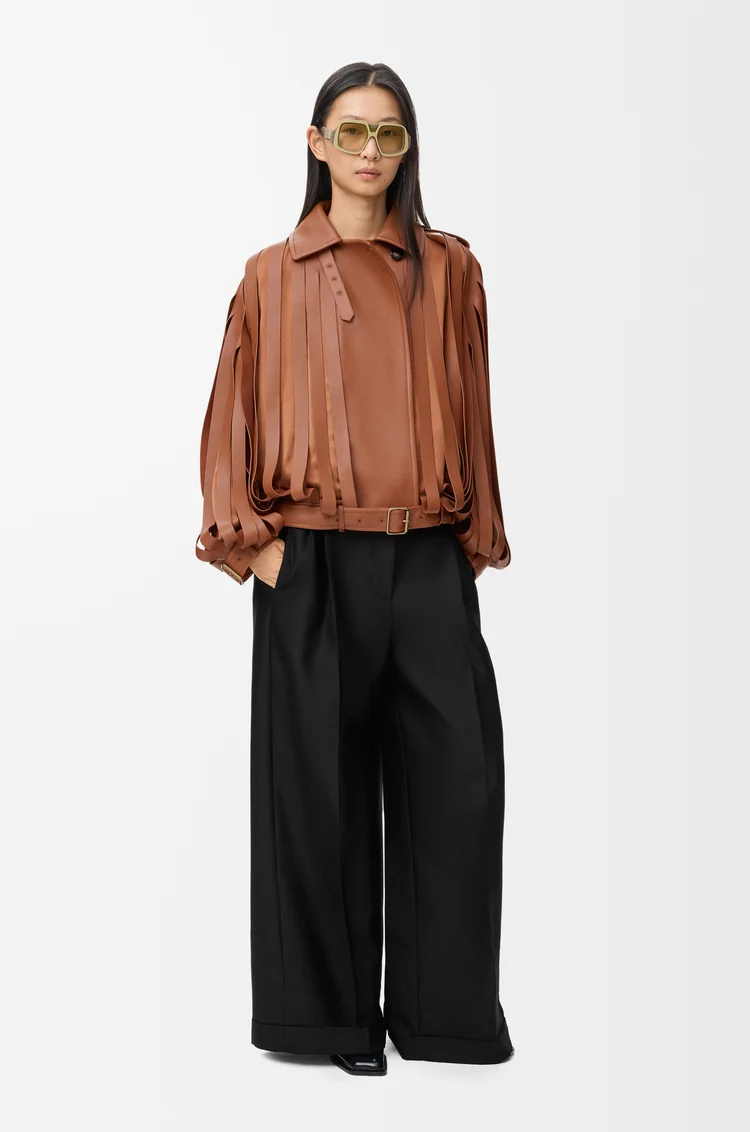 LOEWE Hose aus Wolle und Seide Schwarz