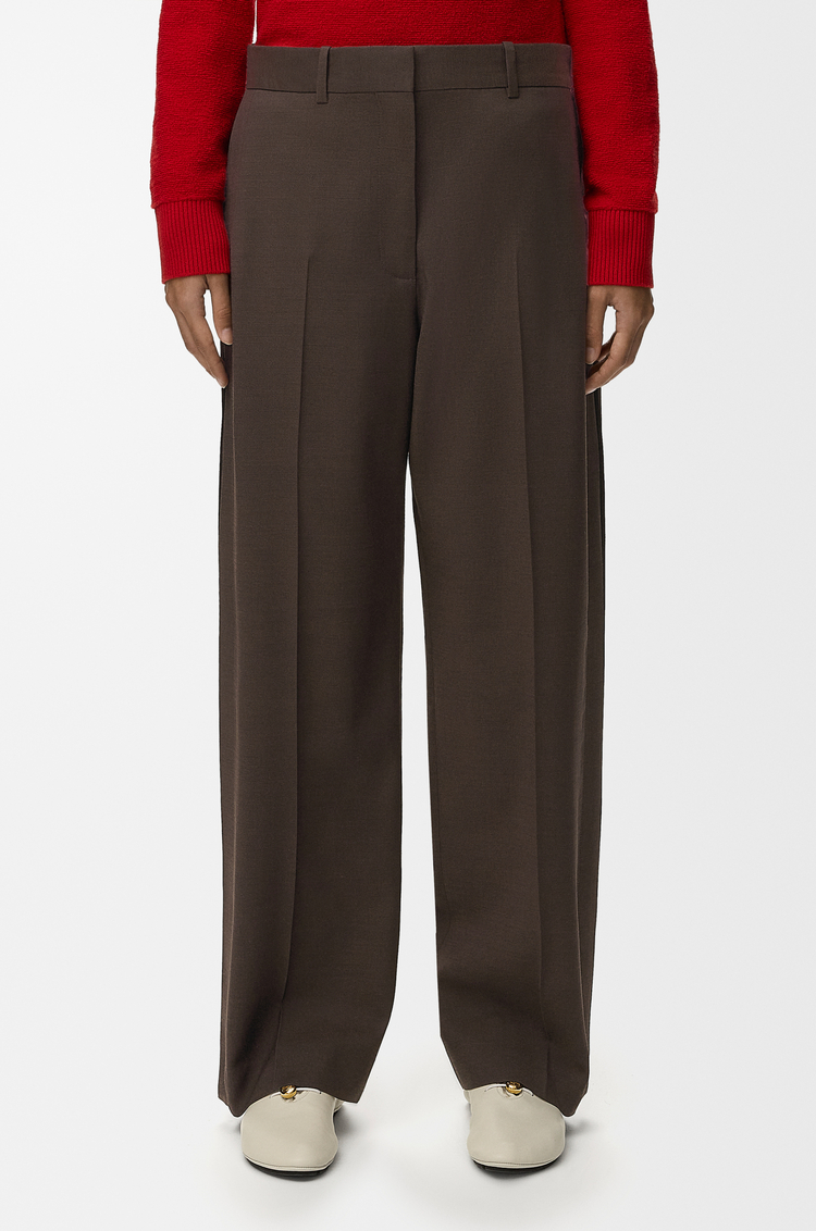 LOEWE Pantalón en mezcla de viscosa y lana Marrón