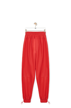 LOEWE Elasticated trousers in nappa Red