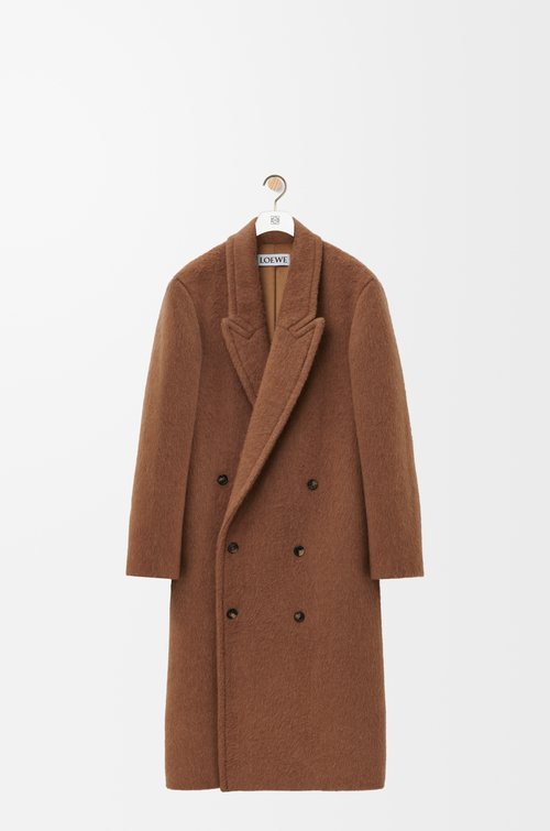 ダブルブレスト コート（ナパカーフ） ブラック - LOEWE｜ピーコート  