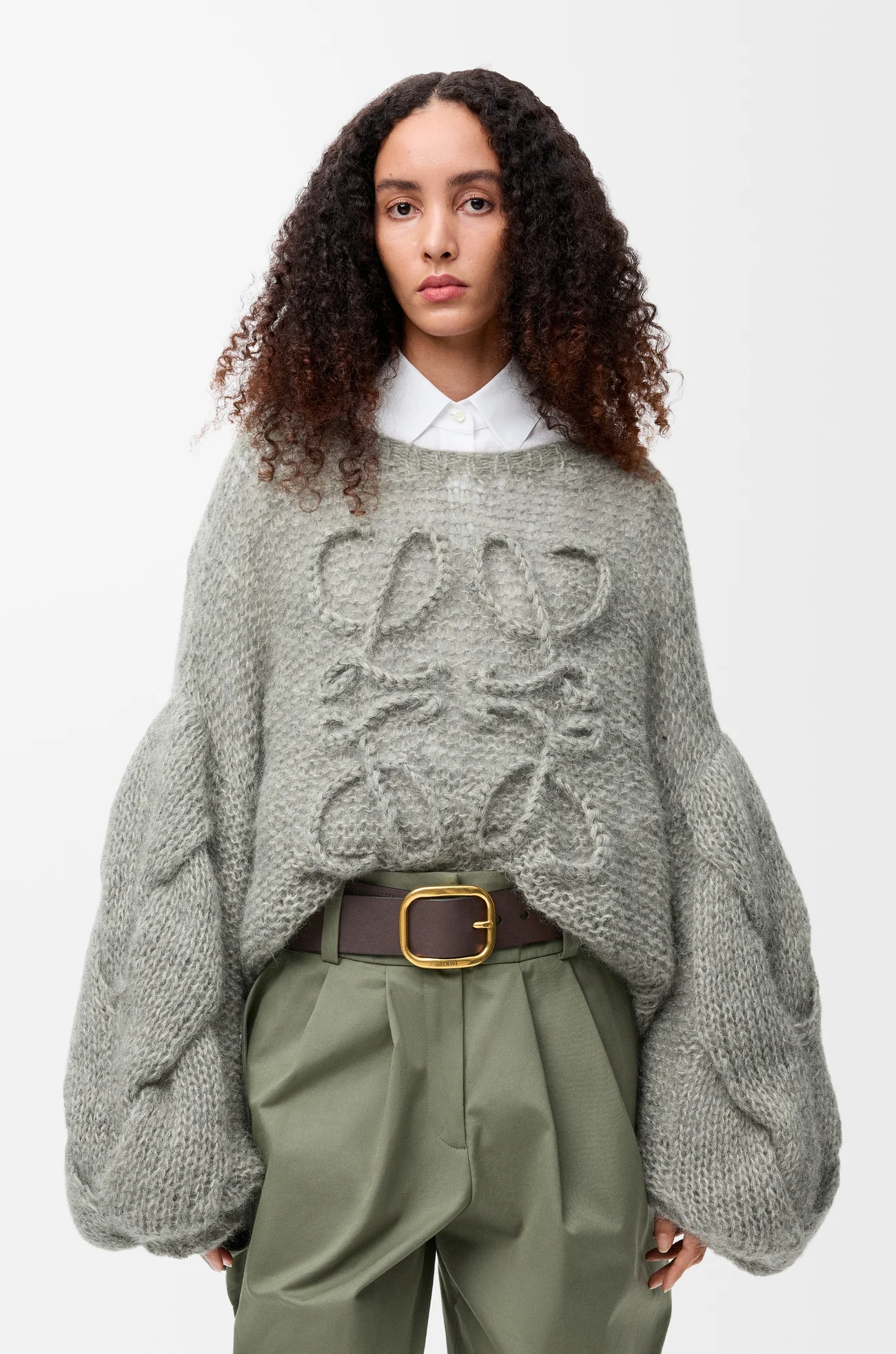 LOEWE ラウンド ソフト ベルト（クラシックカーフ） ダークブラウン