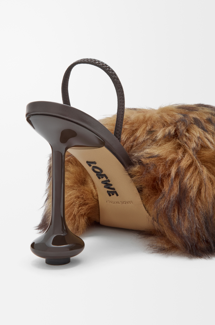 LOEWE トイ スリングバック パンプス（シアリング） ブラウン