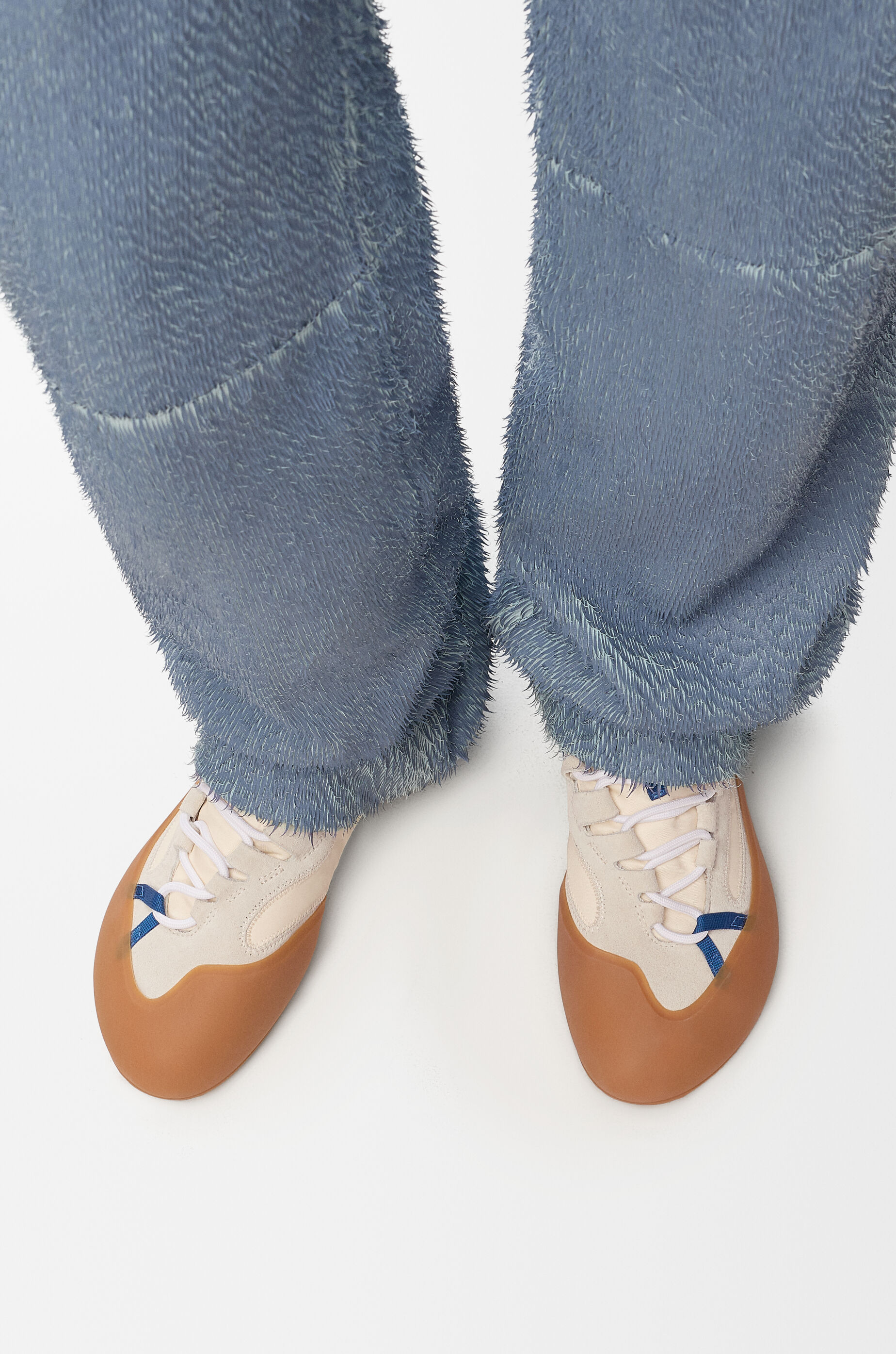 鯉太郎@lownslow Grip sneaker in nylon and suede White - LOEWE USA Official Website