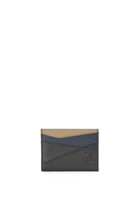 LOEWE Puzzle plain cardholder in classic calfskin Dark Toffee/Black