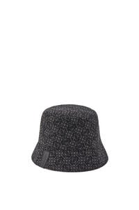 LOEWE Reversible bucket hat in Anagram jacquard and nylon 炭灰色/黑色