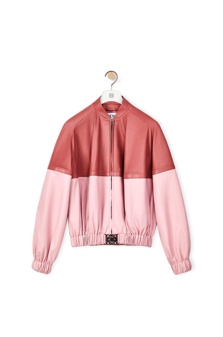 LOEWE Bomber jacket in nappa Pink/Pink pdp_rd
