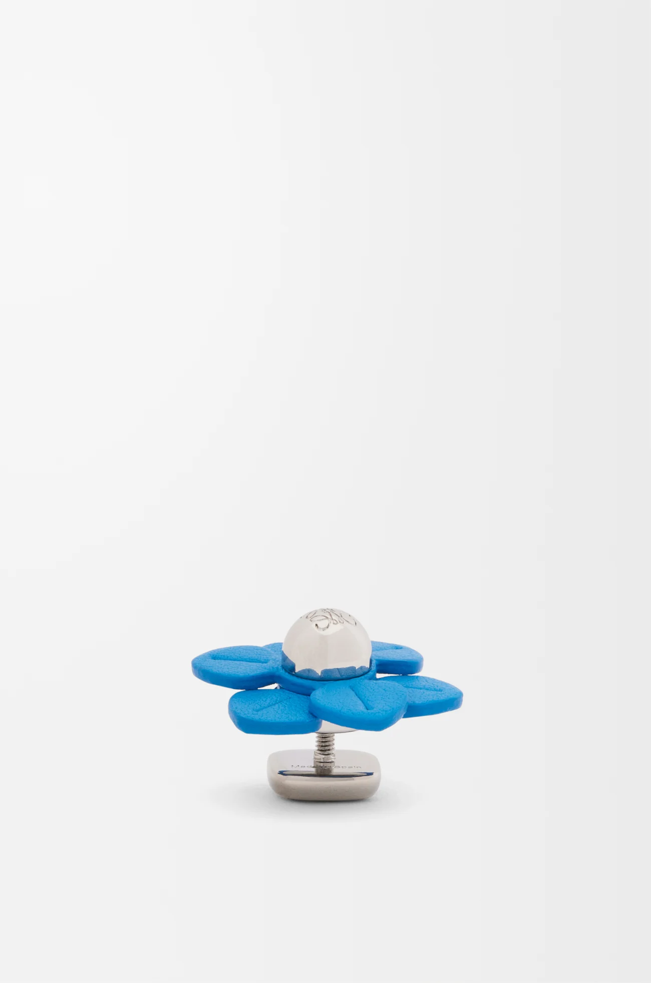 LOEWE フラワー ピン（カーフ） ブルー
