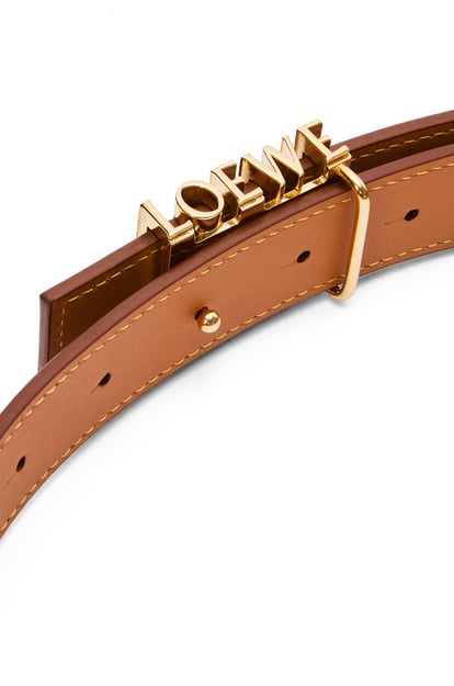 LOEWE LOEWE graphic belt in classic calfskin 棕褐色/金色 plp_rd