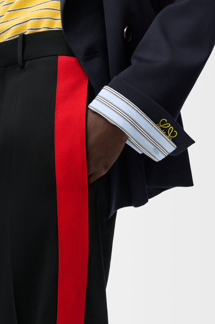 LOEWE Pantalon en laine mélangée Noir/Rouge