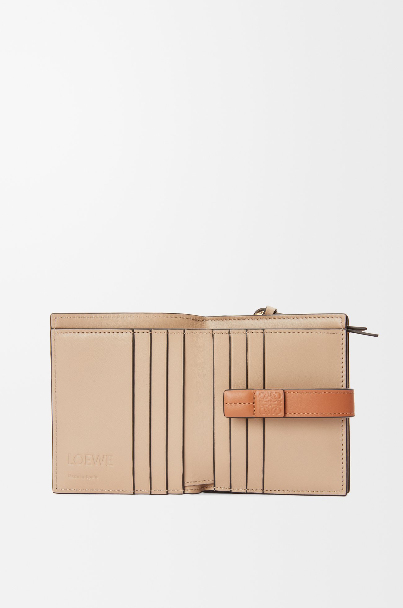 LOEWE Compact zip wallet in soft grained calfskin Toffee/Tan plp_rd