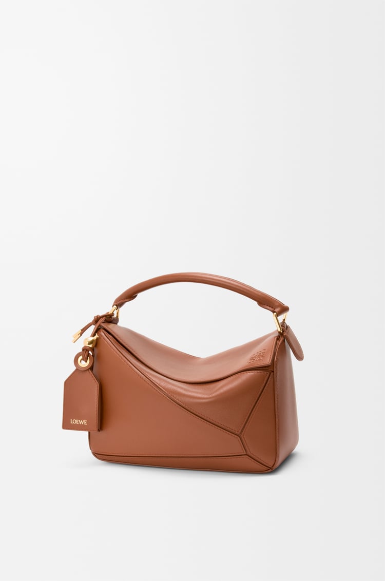 LOEWE Small Featherlight Puzzle bag in nappa lambskin Pecan