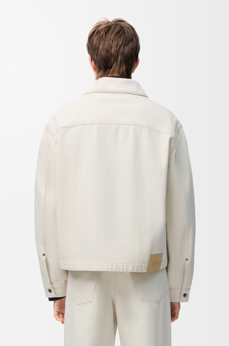 LOEWE Chaqueta Workwear en denim Blanco Roto/Azul