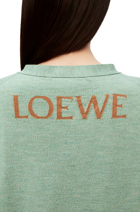LOEWE 羊毛因因開襟外套 茴香綠