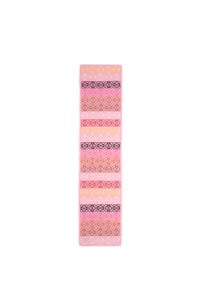 LOEWE Pañuelo de líneas Anagram en lana, seda y cashmere Rosa/Multicolor