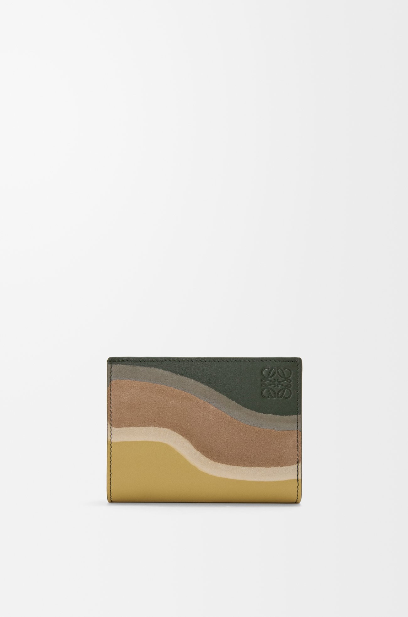 LOEWE コンパクト ウォレット（ナパカーフ） ボトルグリーン/オークル