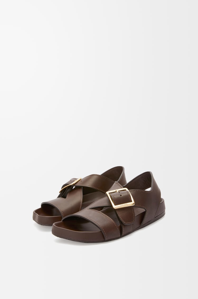 LOEWE Ease Buckle sandal in vegetal calfskin Horse
