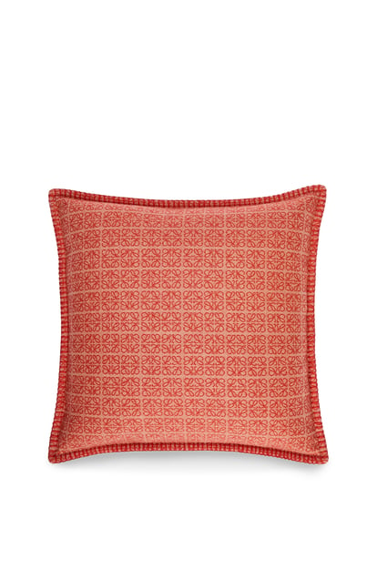 LOEWE Anagram cushion in wool Warm Desert/Rust plp_rd