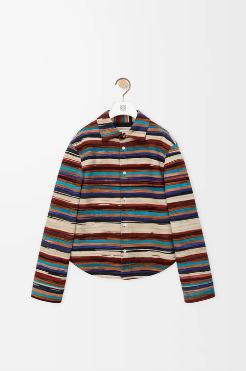 LOEWE Sobrecamisa en nobuck de piel de cordero Multicolor/Negro