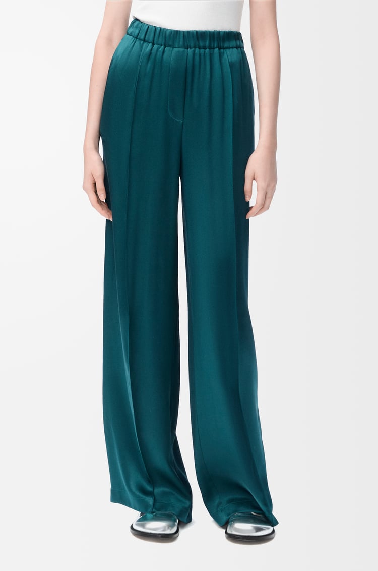 LOEWE Pyjama trousers in silk Dark Green