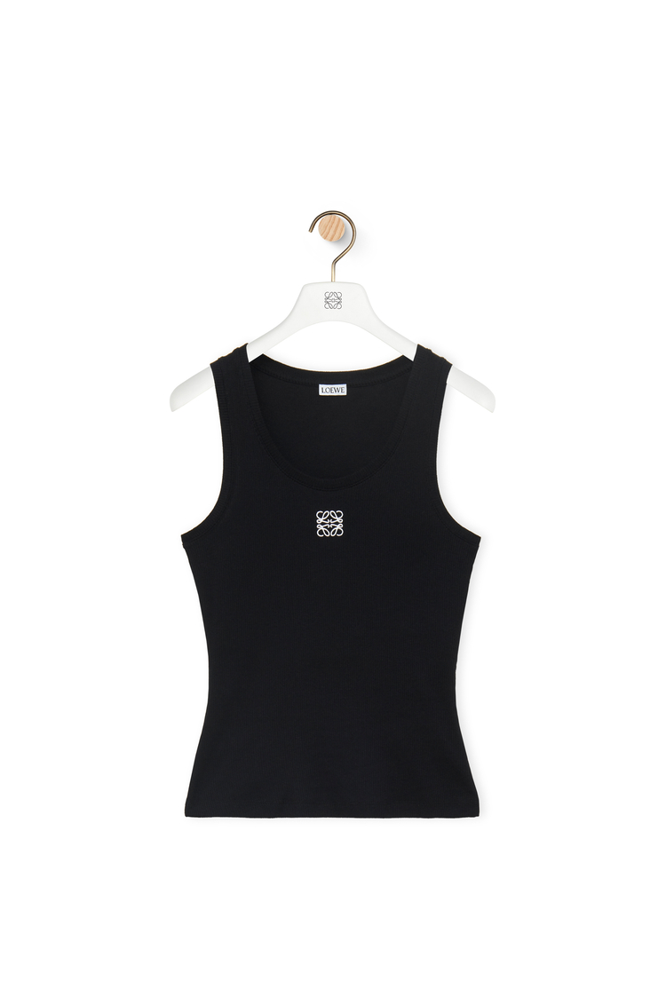 LOEWE Anagram tank top in cotton Black