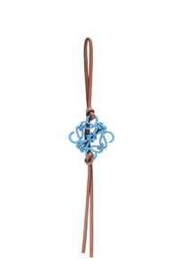 LOEWE Knotted Anagram charm in calfskin Sky Blue