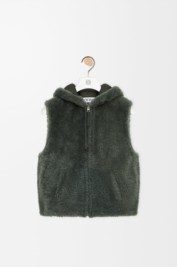 LOEWE ベスト（シアリング） カーキグリーン