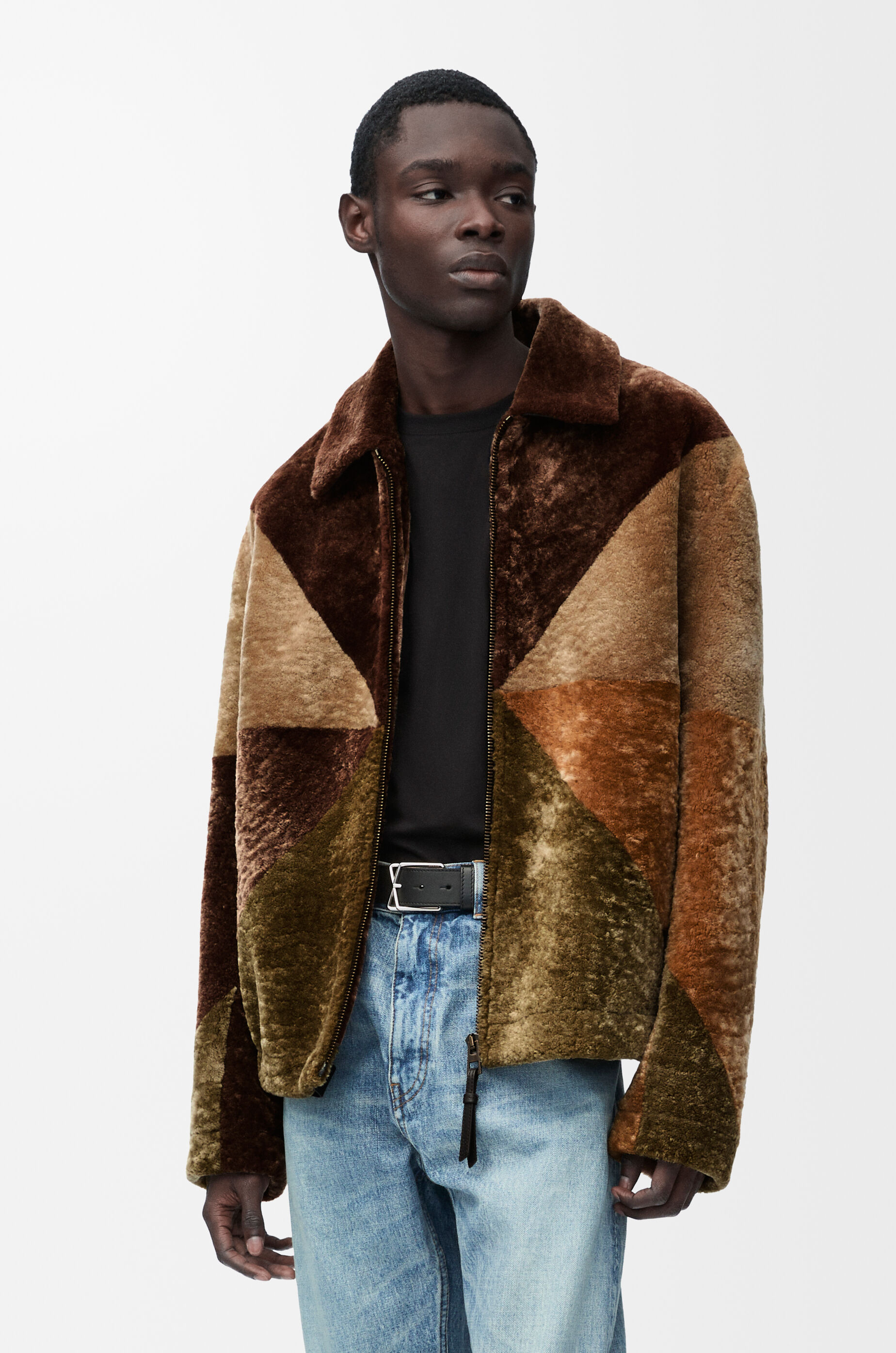 ジャケット Loewe Camel-coloured shearling jacket Loewe - Shearling Jacket | HBX - Globally Curated Fashion