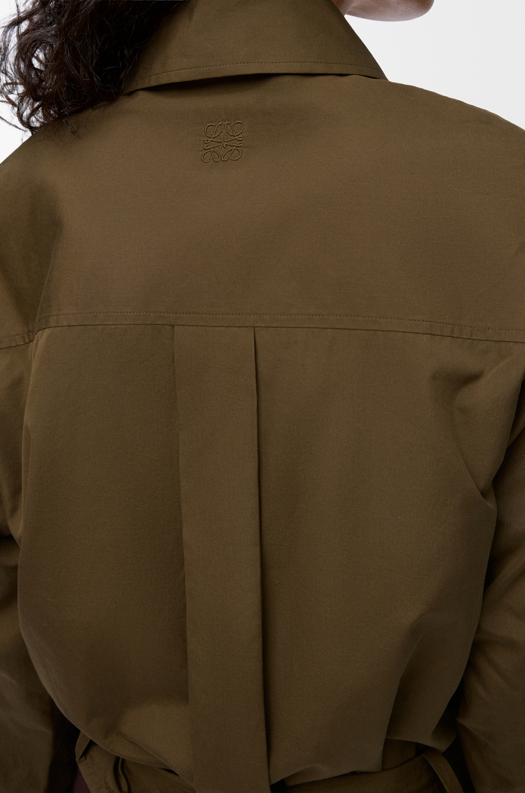 LOEWE Draped shirt in cotton Khaki Green