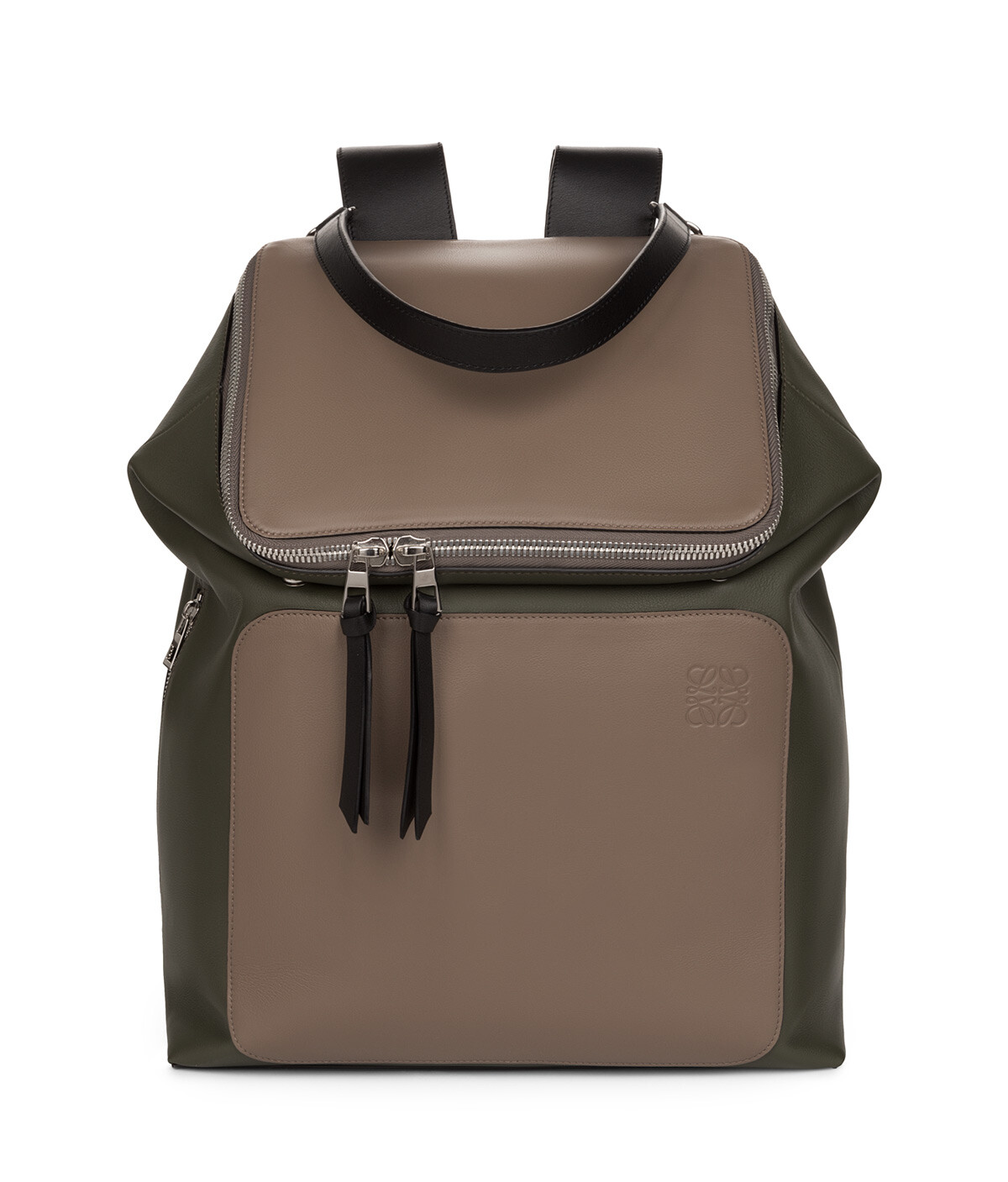 Goya Backpack Dark Taupe/Military Green/Bl - LOEWE