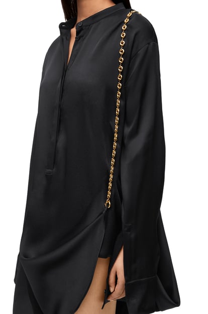 LOEWE Chain shirt dress in silk Black plp_rd