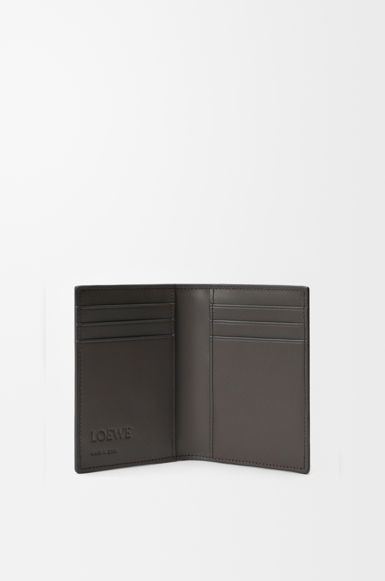 LOEWE Porte-cartes à deux volets Puzzle en cuir de veau classique Gris Foncé