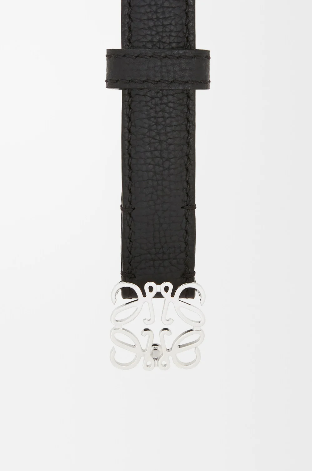 Anagram belt in pebble grain calfskin Black - LOEWE Europe  display picture 3