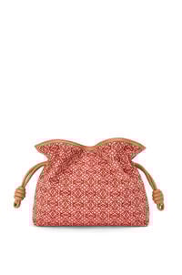 LOEWE フラメンコクラッチ (アナグラムジャカード&カーフ) Red/Warm Desert