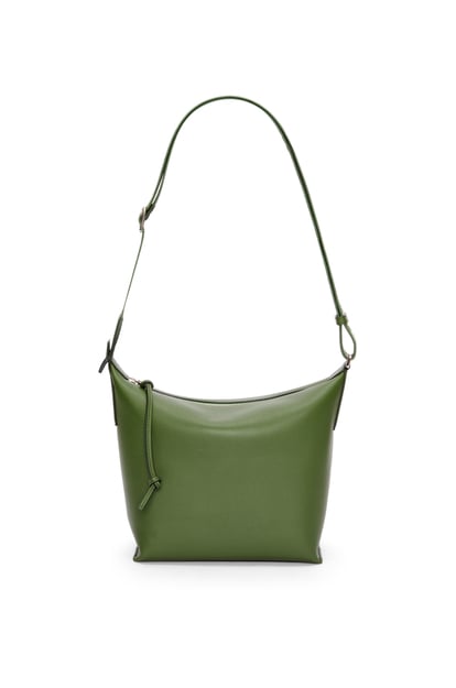 LOEWE Small Cubi Crossbody bag in supple smooth calfskin and jacquard VERT CHASSEUR plp_rd