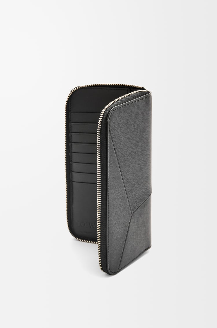 LOEWE Puzzle zip around wallet in classic calfskin Black