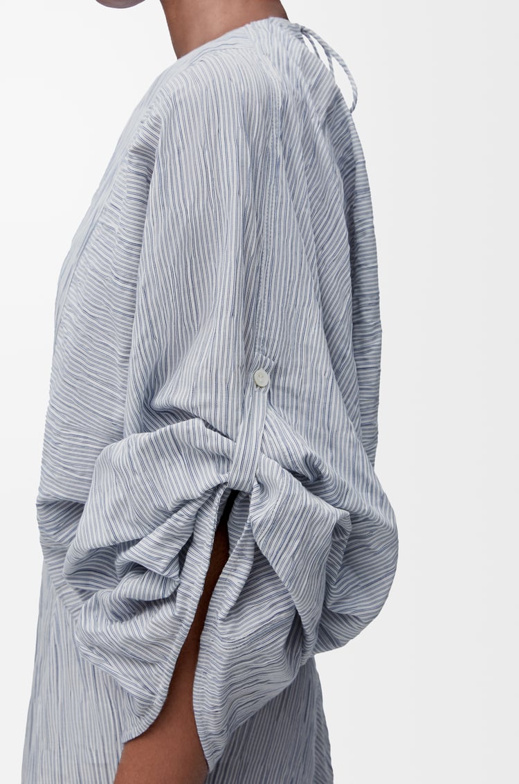 LOEWE Kaftan in cotton blend Blue/White