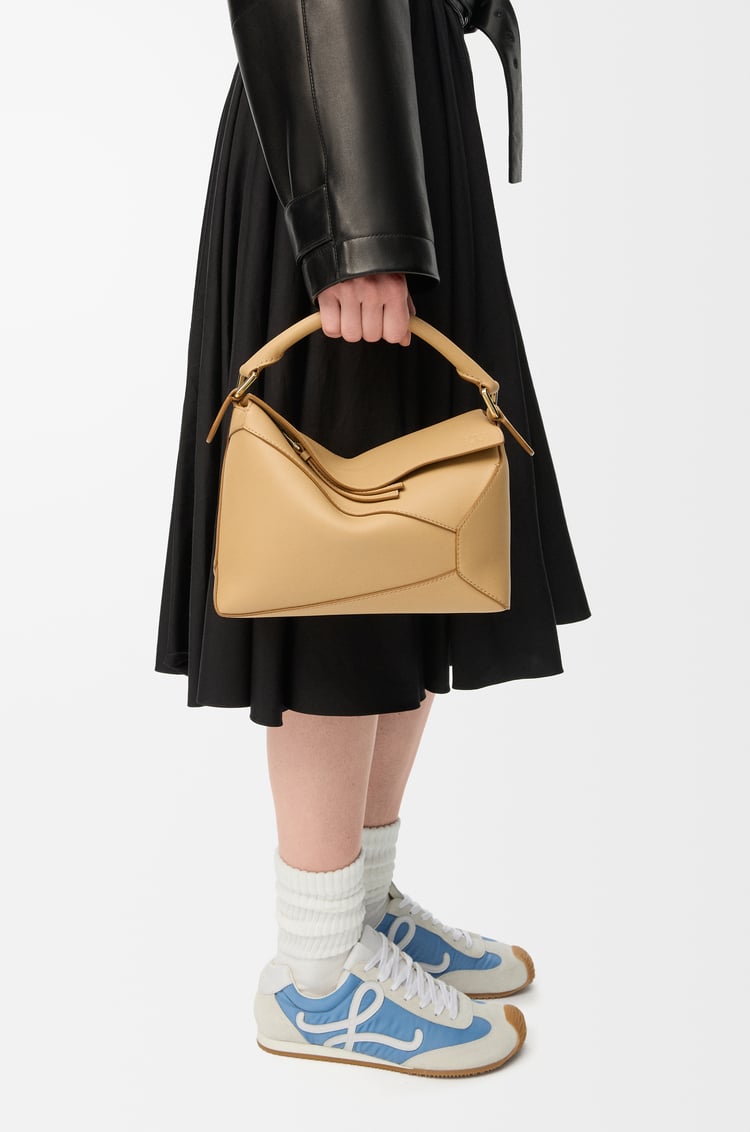 LOEWE Small Puzzle Edge bag in classic calfskin Silk Beige