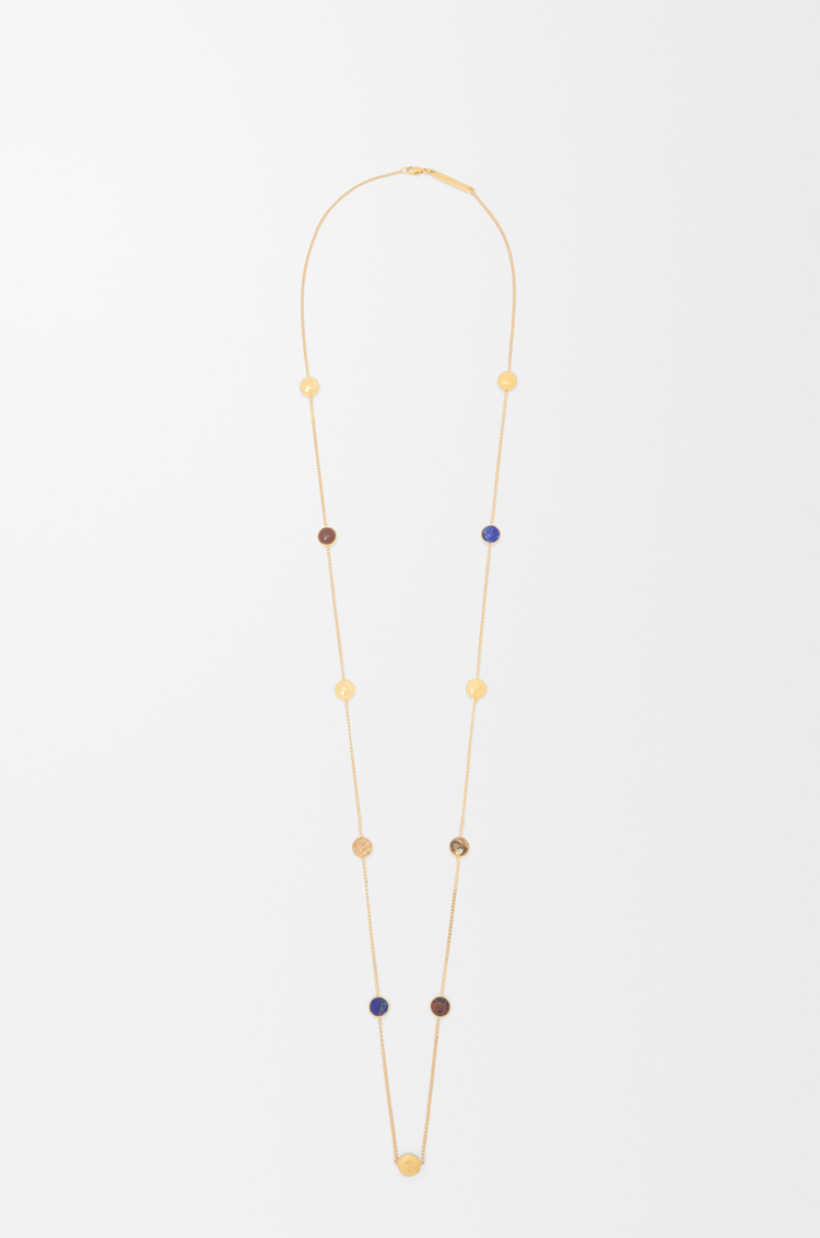 LOEWE Collar Anagram Pebble Dorado/Multicolor