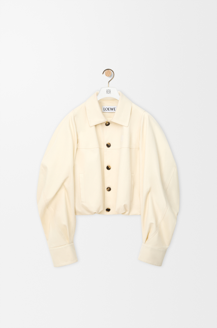 LOEWE Chaqueta en algodón y seda Marfil