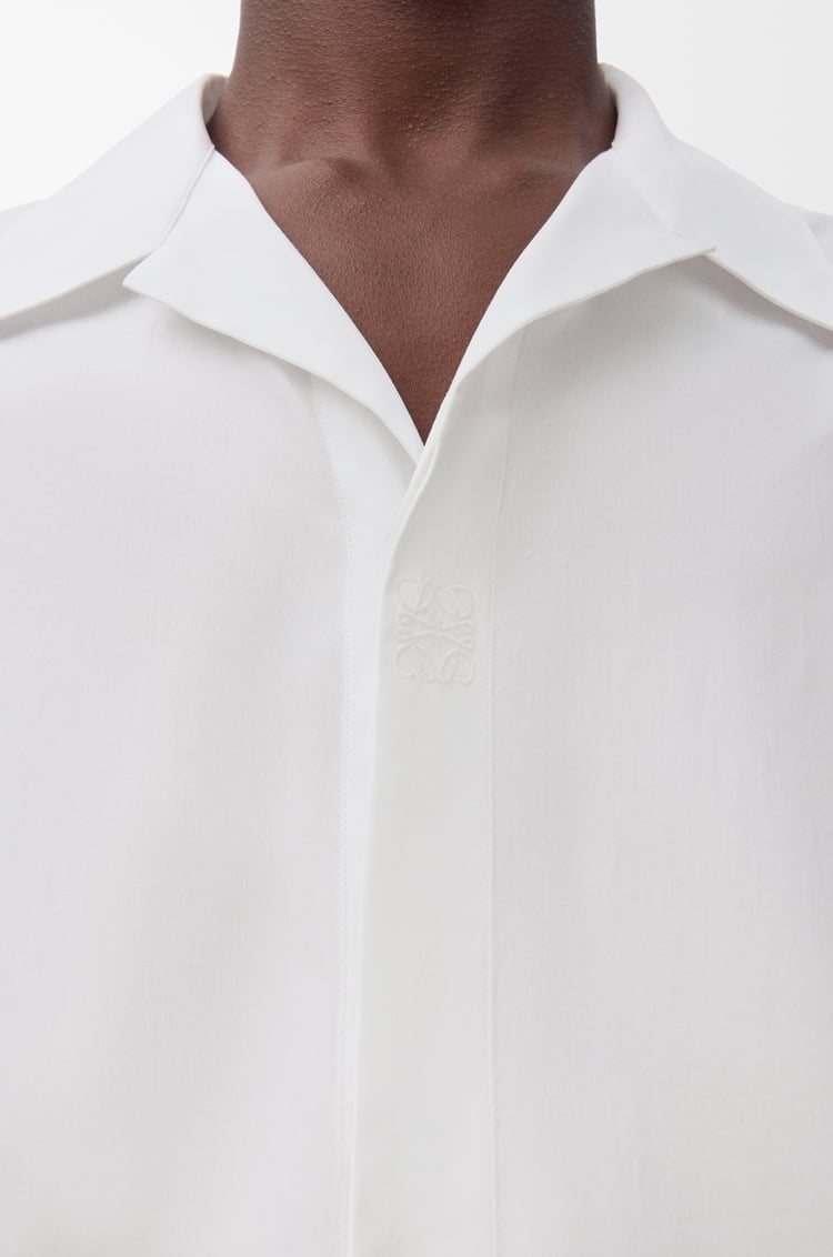 LOEWE Camisa de manga corta en algodón Blanco