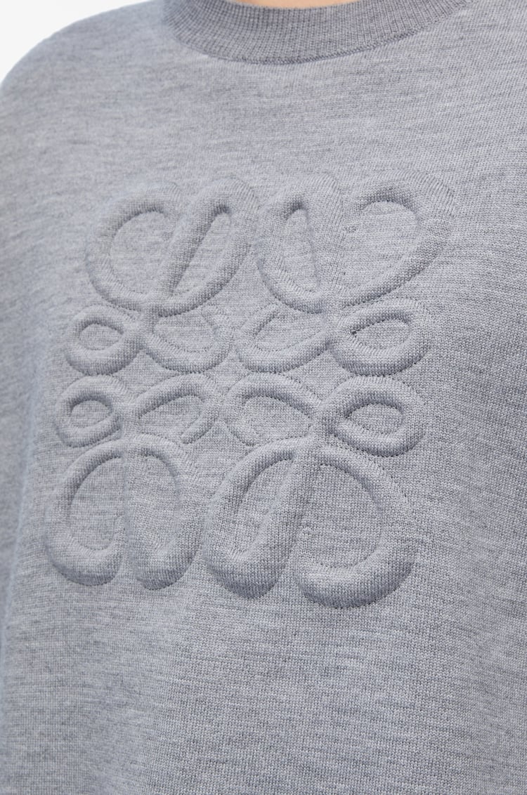 LOEWE Anagram sweater in wool Light Grey