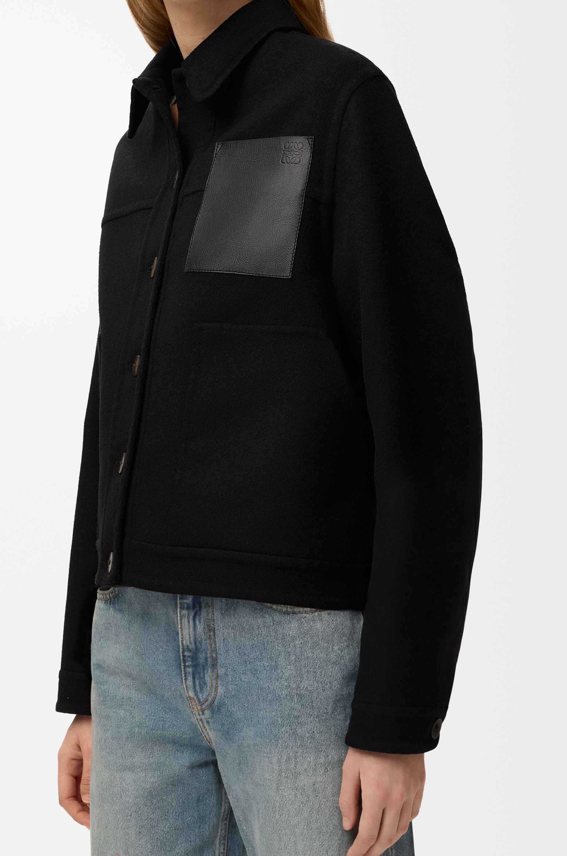 Workwear jacket in wool and cashmere Black - LOEWE International