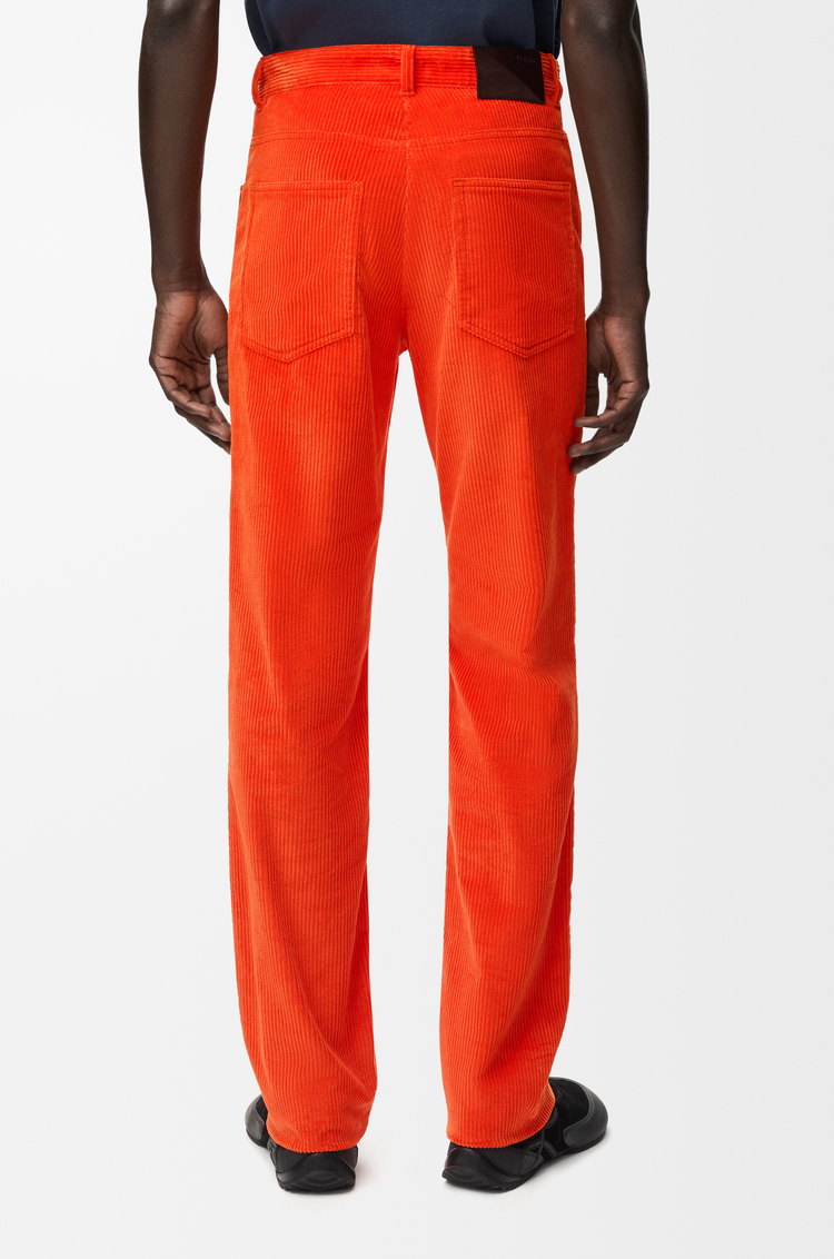 LOEWE Trousers in cotton corduroy Orange