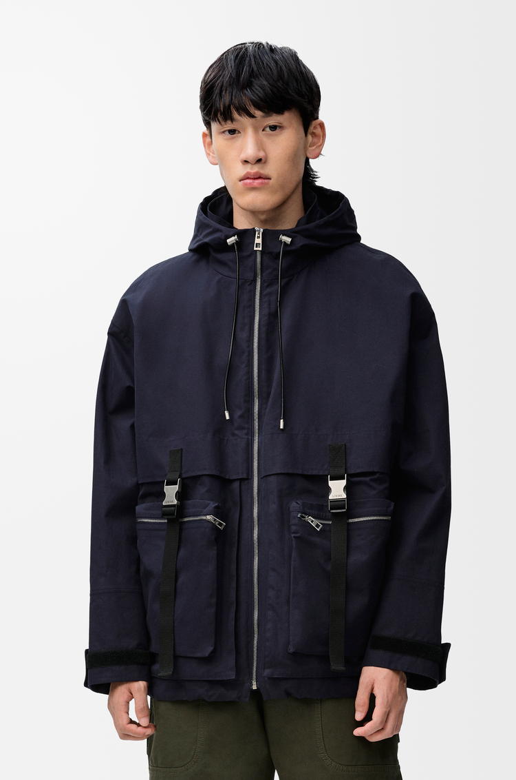 LOEWE パーカー（コットン） ネイビーブルー