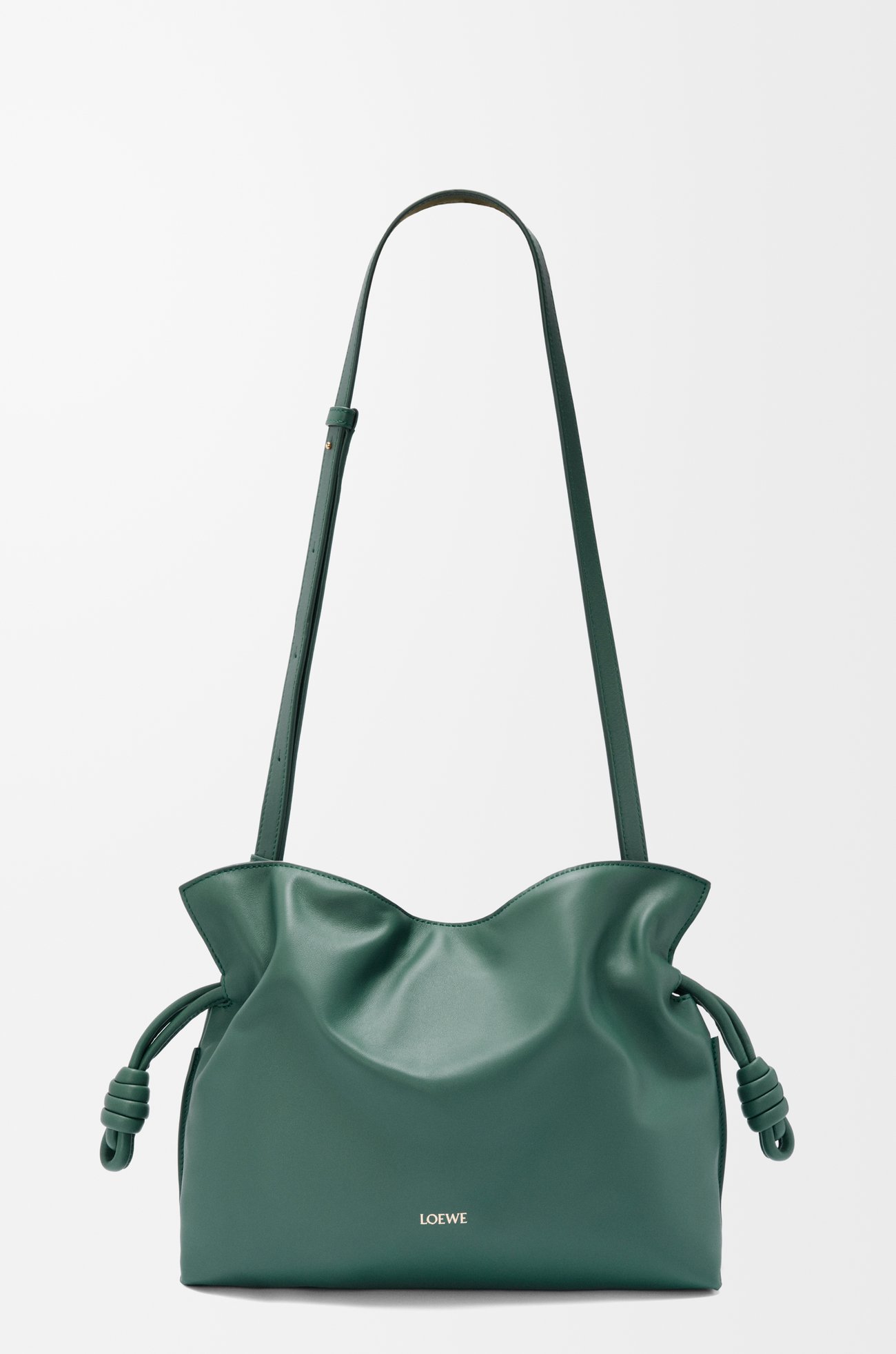 LOEWE 中型納帕小牛皮 Flamenco 手拿包 香根草色