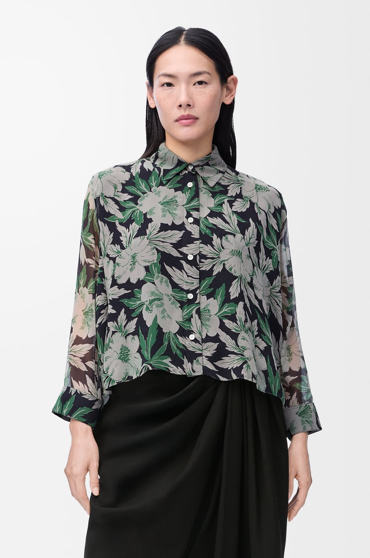 LOEWE Camisa en seda Multicolor